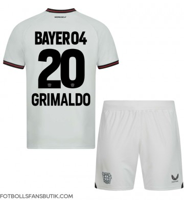 Bayer Leverkusen Alejandro Grimaldo #20 Replika Bortatröja Barn 2023-24 Kortärmad (+ Korta byxor)